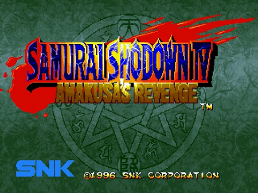 Samurai Shodown IV title screen for Sega Saturn